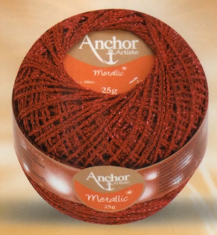 Anchor Artiste Metallic Crochet No 5 Thread 314 COPPER